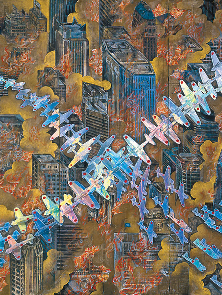 AIDA Makoto, <i>A Picture of an Air Raid on New York City (War Picture Returns)</i>, ©AIDA Makoto, Courtesy of Mizuma Art Gallery　Photo: NAGATSUKA Hideto, (Partial)